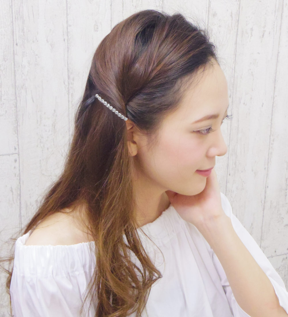 リトルムーン（Littlemoon） ヘアピン ゴールド ラインストーン ヘア