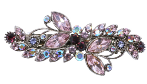 バレッタM クリスタル キラキラ 蝶 バタフライ カラバリ 花 フラワー フライング・バタフライ havai003bnリトルムーン・ヘア