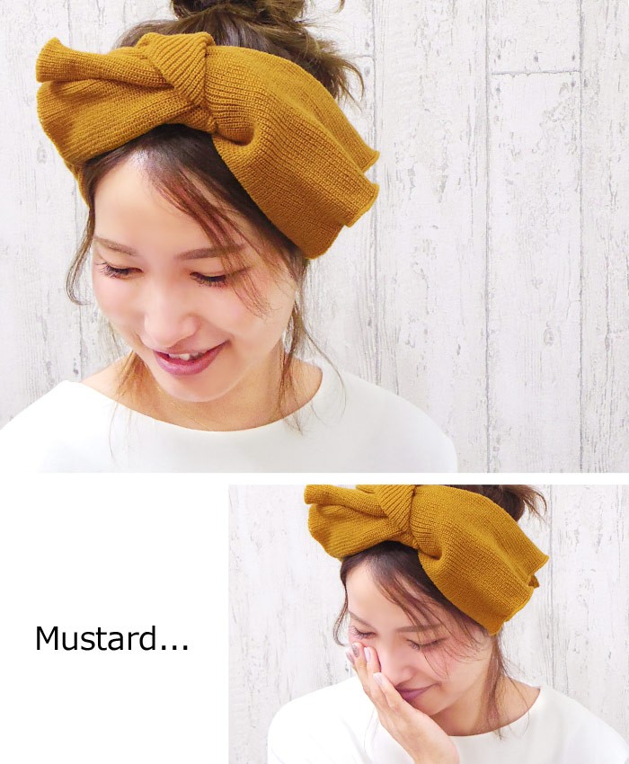リトルムーン（Littlemoon） ヘアバンド 幅広 ニット ターバン 素材