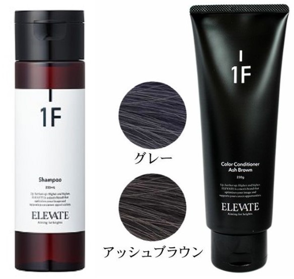 《セット・送料無料》【デミ】エレベート シャンプー 250mL 1F &amp; カラーコンディショナー(アッシュブラウンorグレー) 230g 選べるセット