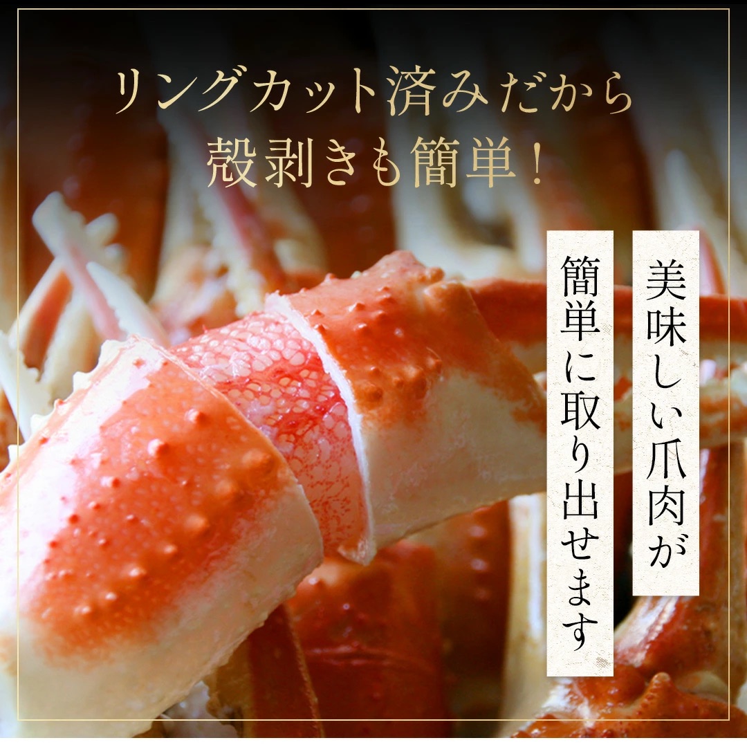 ズワイガニ 爪 約1kg 特大 21-25個入 殻付きポーション