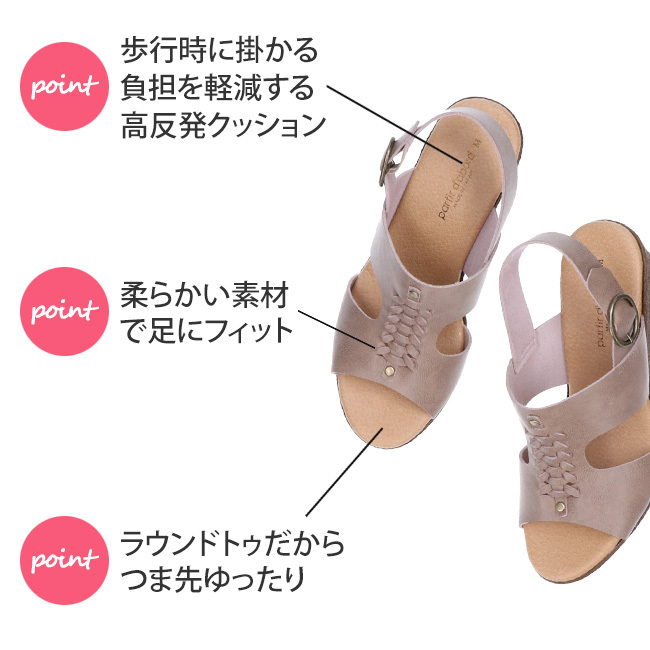パルティエダボール サンダル レディース 歩きやすい 疲れない