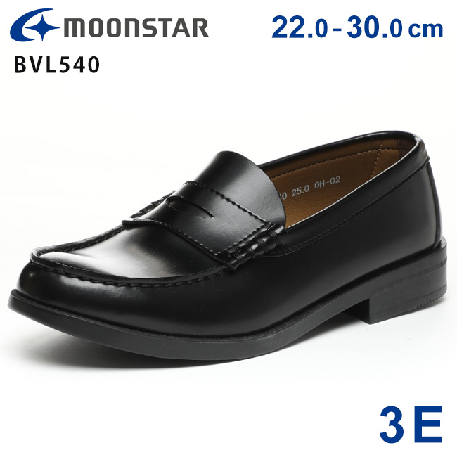 MOONSTAR ブラック　24.0 ローファー MoonStar ムーンスター moonstar ジュニア メンズ レディース