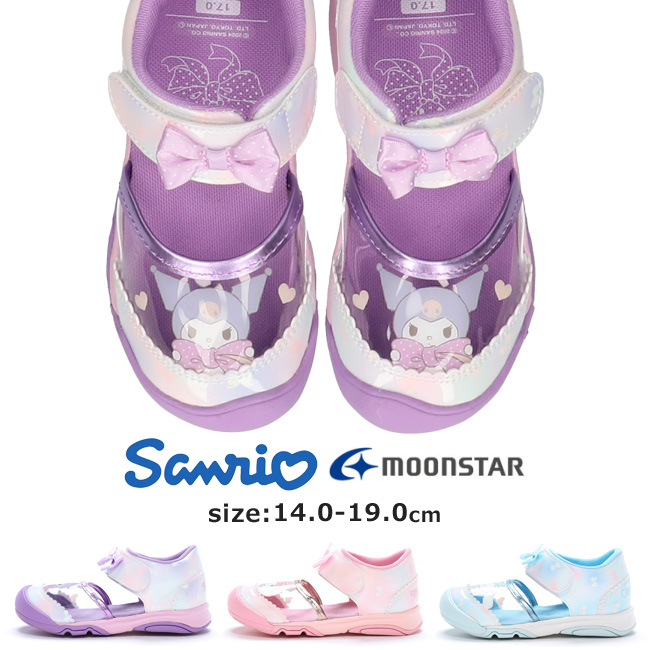 ムーンスター サンリオ サンダル キッズ 女の子 可愛い 2E 軽量 マジックテープ 履きやすい 歩きやすい かかとあり SA C032 子供 幼児 ベビー シューズ 靴｜hakimonohiroba｜02