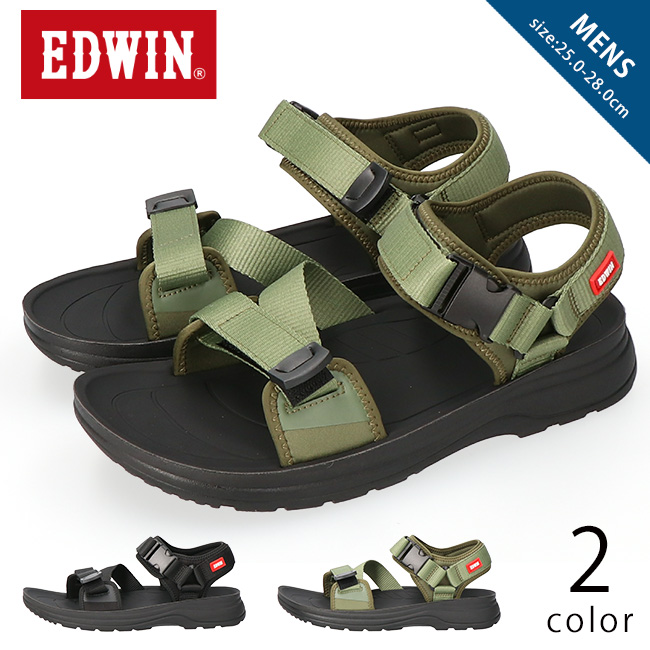 EDWIN エドウィン サンダル メンズ 歩きやすい 履きやすい 痛く