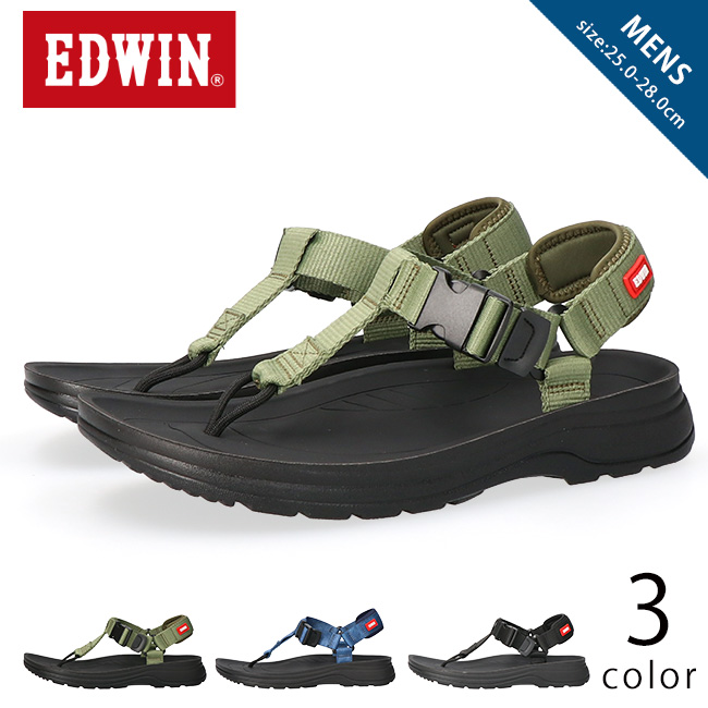 EDWIN（エドウィン） スポーツサンダル メンズ 疲れない 歩きやすい