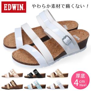 エドウィン コンフォートサンダル レディース 軽量 おしゃれ 歩きやすい 痛くない EW6012 フ...