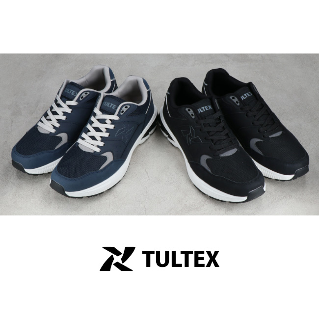 TULTEX（タルテックス） スニーカー メンズ 防水 軽量 防滑 黒