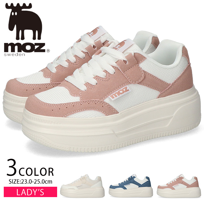 moz（モズ） スニーカー レディース 厚底 歩きやすい 履きやすい 疲れ