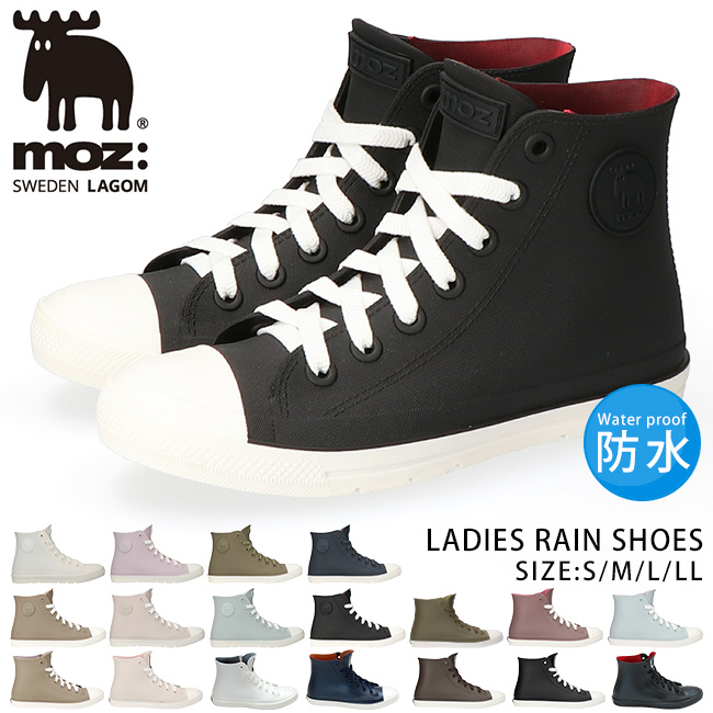 moz モズ レインシューズ スニーカー レディース 防水 歩き