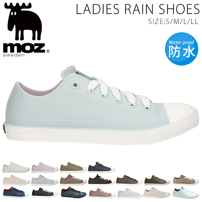 moz モズ レインシューズ スニーカー レディース 防水 軽量