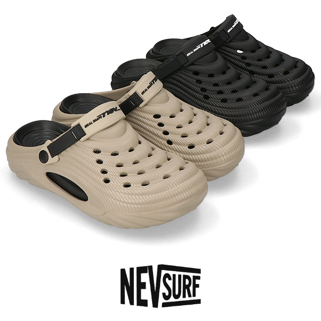 NEV SURF（ネブサーフ） サンダル メンズ サボサンダル 軽量 厚底 幅広