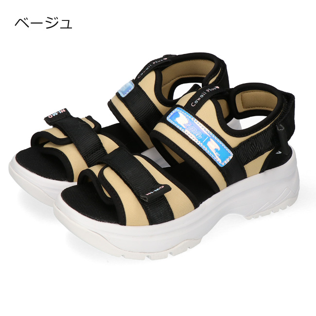 ニーモ サンダル キッズ ムーンスター 厚底 軽量 黒 2E おしゃれ かわいい 美脚 ni-mo NM J082 ガールズ スポーツサンダル スポサン  女の子 ジュニア 子供 靴 :TB-NM-J082:はきもの広場 通販 