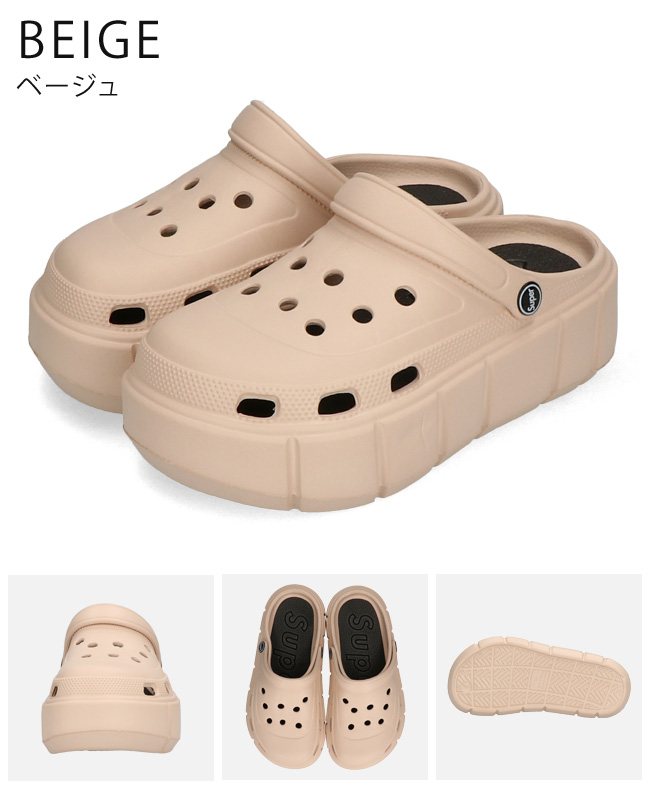 サボサンダル レディース 厚底 黒 白 おしゃれ かわいい