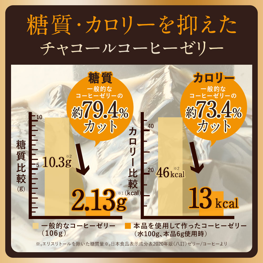 コーヒーゼリー ゼリーの素 90g charcoal coffee jelly mix チャコール