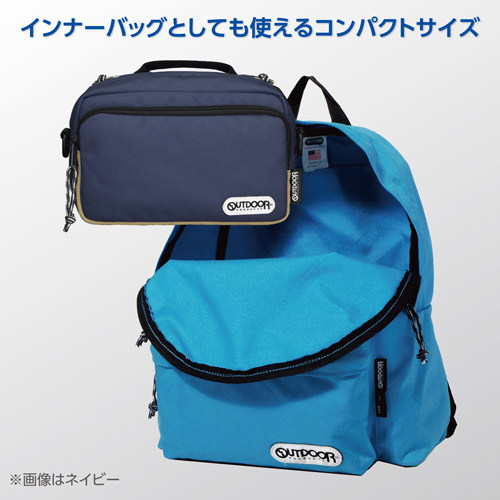 【アウトレット 訳あり特価】OUTDOOR PRODUCTS カメラショルダーバッグ03 ネイビー ODCSB03NV 4977187205121 関連画像3