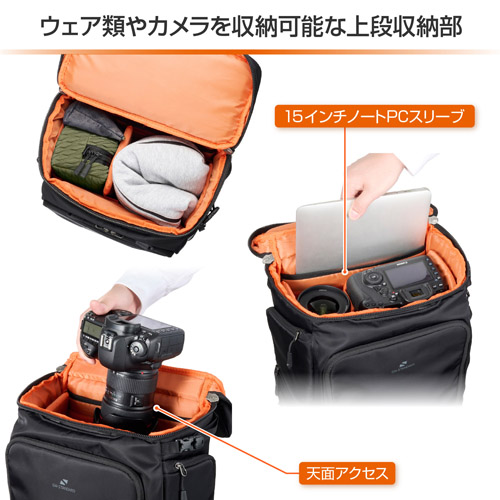 ハクバ GW-STANDARD ブロス バックパック 18  SGWSB-BP18BK 4977187209785 カメラバッグ おしゃれの画像