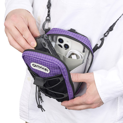 OUTDOOR PRODUCTS（アウトドアプロダクツ） スマートフォンポーチ 07 パープル ODPPO7PU 4977187209877 |  | 02