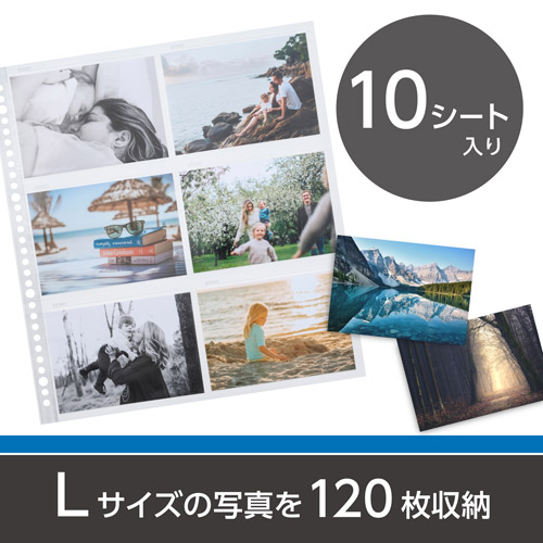 ハクバ アルバム フォトシステムファイル 替台紙 Lサイズ 120枚収納(10シート入) APSF-SSL 4977187519310 関連画像1