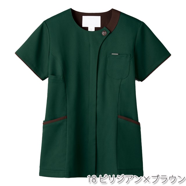 医療用スクラブ　フランシュリッペ　yukiemon KAZEN] 972 レディススクラブ(前開き) 2枚セットー医療白衣と