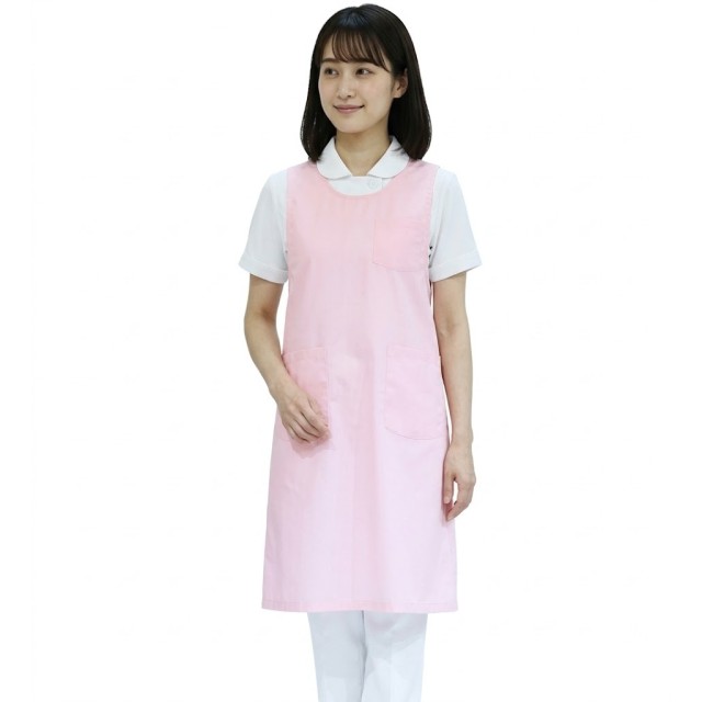 84-291 WEB限定商品 住商モンブラン 予防衣 エプロン ノースリーブ 男女兼用 ロング丈 袖なし ポケット MONTBLANC 医療用 看護師 介護 ケア 関連画像1