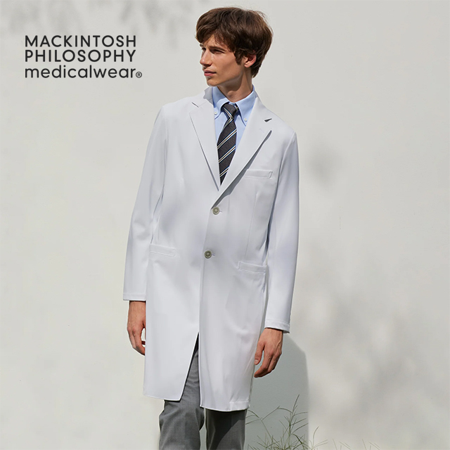 MPW3900 マッキントッシュフィロソフィー 男性用ドクターコート 医療 病院 クリニック 白衣 長袖 白｜hakuinet