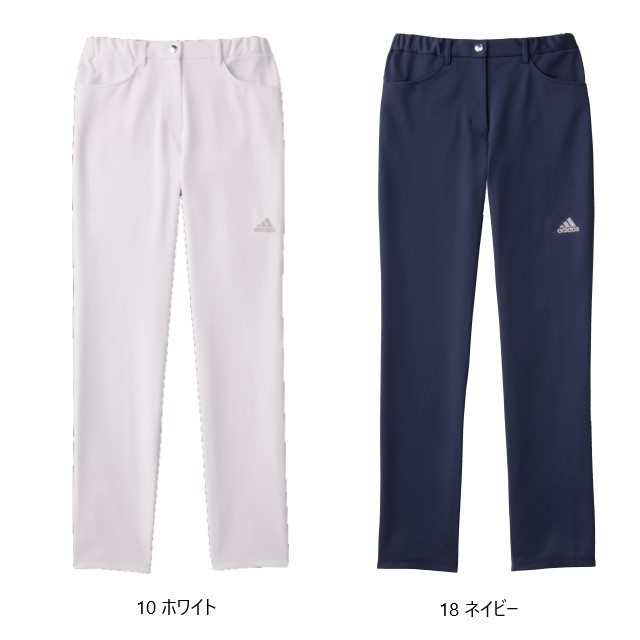 【SALE】【返品交換不可】SMS407 adidas アディダス レディス パンツ KAZEN 白衣 ドクター 医師 ナースウェア 看護師 介護 女性用 病院 医院 ホワイト ネイビー｜hakuinet｜02