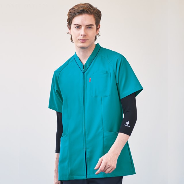 le coq sportif UQM1529 ルコック スクラブ 白衣 Vネック 男女