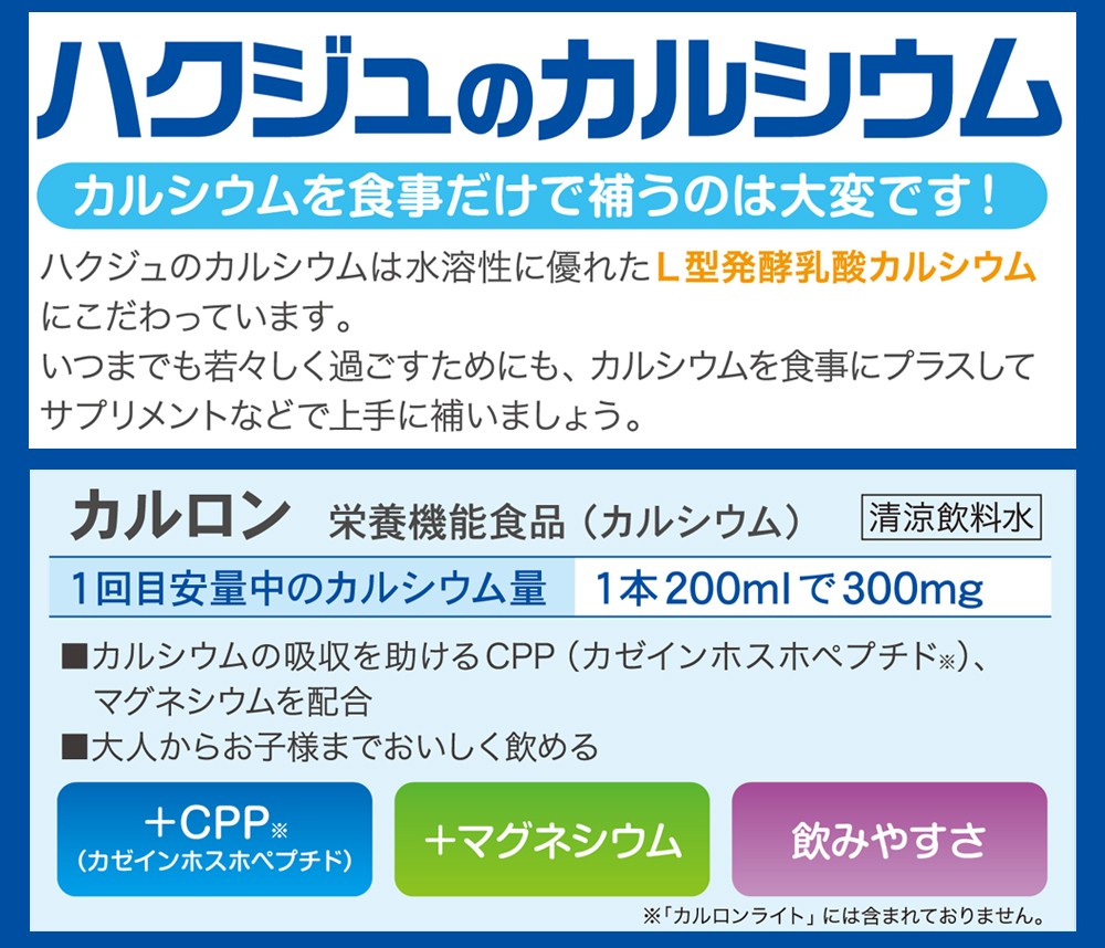 カルシウム飲料 カルロン 200ml×24本入り カルシウム300mg配合 CPP マグネシウム カルシウム 子供 紙パック 成長 栄養機能食品 白寿  ハクジュ :70602:ハクジュネットプラザYahoo!店 - 通販 - Yahoo!ショッピング