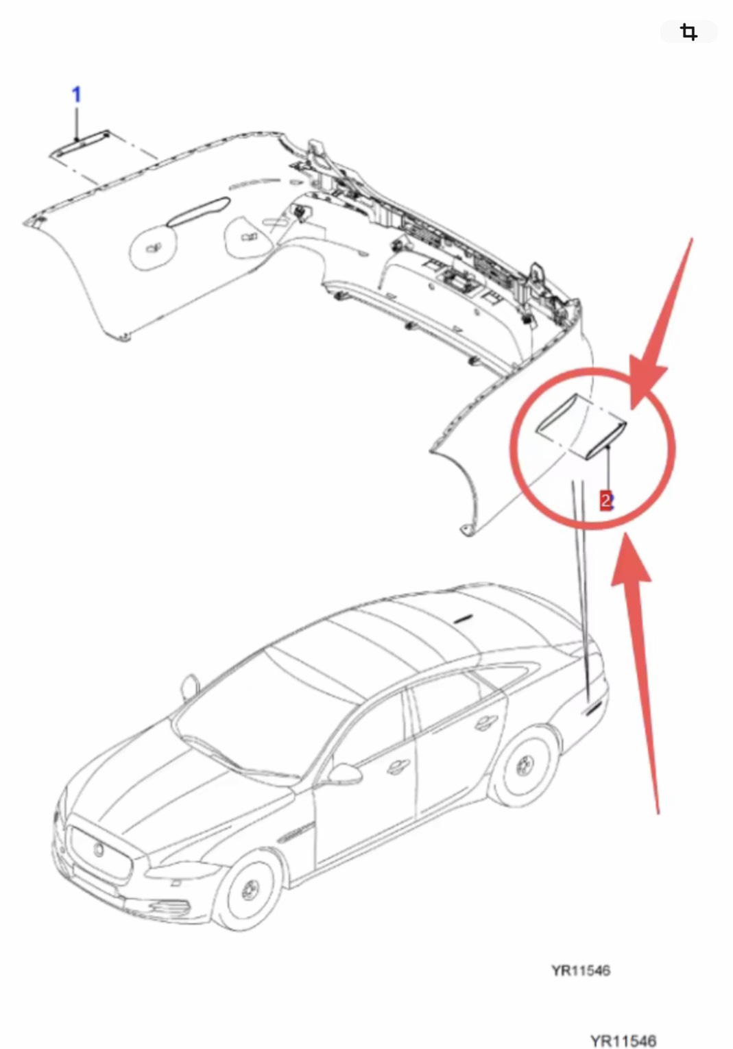 ジャガー　XJ X351 サイドマーカー リフレクター　クリアレンズ 左右セット ジャガー Jaguar xj xjl xjr (x351)リアバンパー リフレクター 反射板