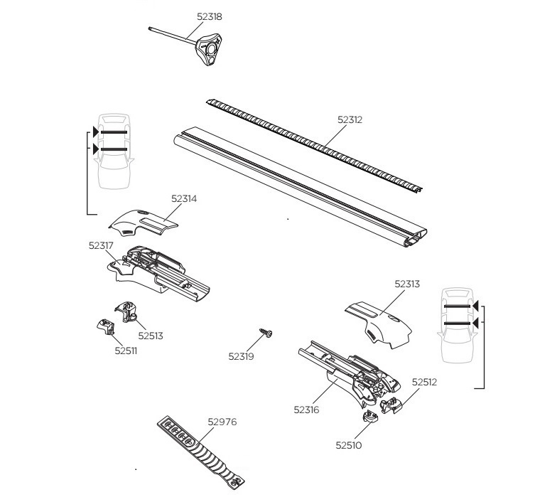 TH1500052312 THULE スペアパーツ エッジラバー98CM (ベースキャリア Thule Wingbar Edge 958X) 送料無料  : th1500052312--1-161 : ハクライショップ - 通販 - Yahoo!ショッピング