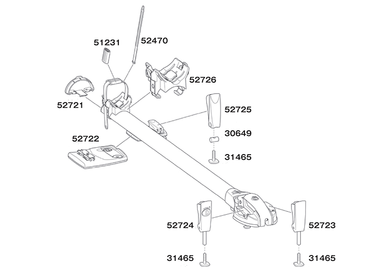 TH1500052470 THULE スペアパーツ ベルト スプリント (ルーフマウントサイクルキャリア Thule ThuruRide 565)  送料無料