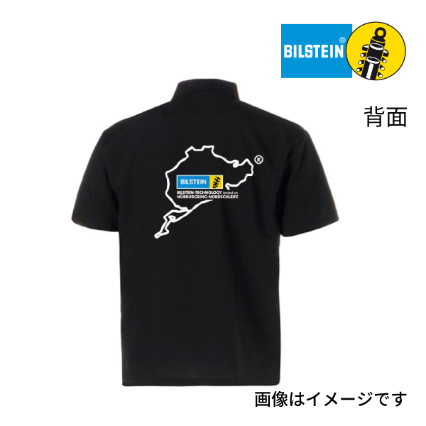 BIL-674905B-L BILSTEIN ビルシュタイン オリジナル PUMA（プーマ）製 Nurburgring ロゴ ポロシャツ 半袖  ブラック L 送料無料