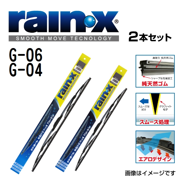 ミツビシ パジェロミニ  RAINX グラファイト ワイパーブレード ２本 G-06 G-04 450mm 400mm 送料無料｜hakuraishop