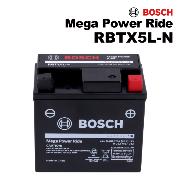 BOSCH �{�b�V�� �o�C�N�p ��֎ԗp�o�b�e���[ RBTX5L-N �݊�(TX5L-BS)