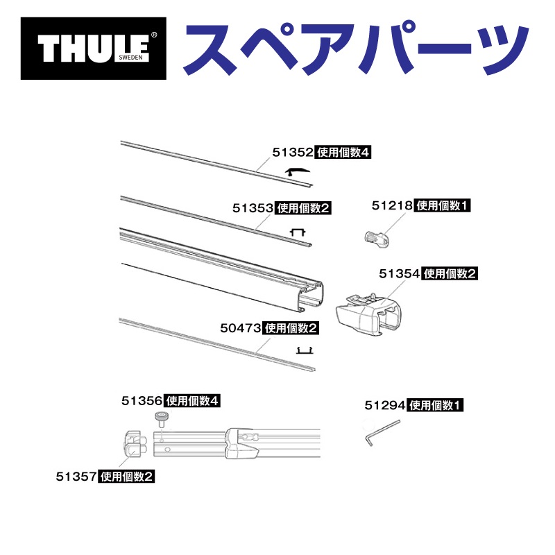 TH1500051218 THULE スペアパーツ スライドバーノブ (ベースキャリア Thule SlideBar) 送料無料｜hakuraishop