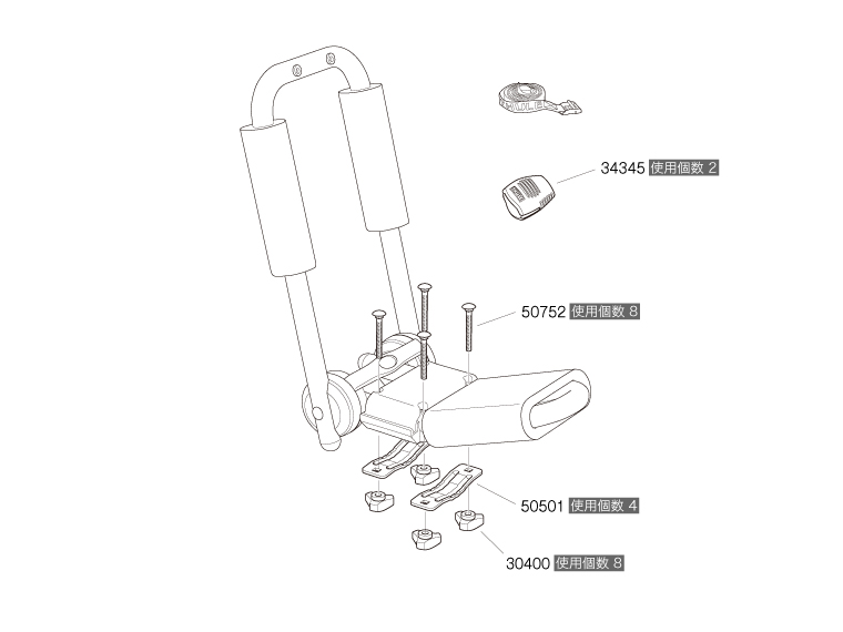 TH1500030400 THULE スペアパーツ デルタナットM6 753-0783 (マリンキャリア Thule Thule Hull-a-Port Pro 837) 送料無料｜hakuraishop｜02