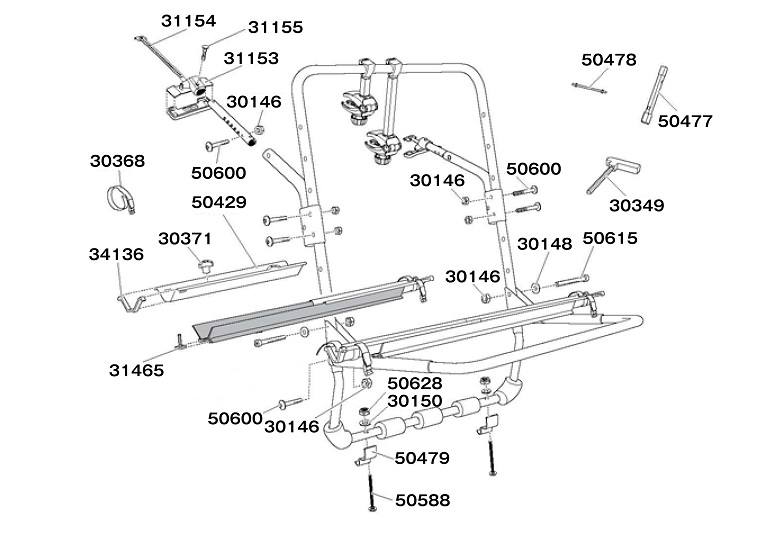 TH1500030150 THULE スペアパーツ ワッシャー 951-0820-11 (リアドアマウントサイクルキャリア Thule BackPac 973) 送料無料｜hakuraishop｜02