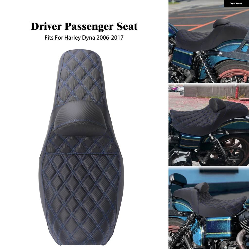 並行輸入品 オートバイ ツーアップシート運転席助手席 クッション シート ハーレー ダビッドソン ダイナ ローライダー ストリートボブ 06-17 フロント_4