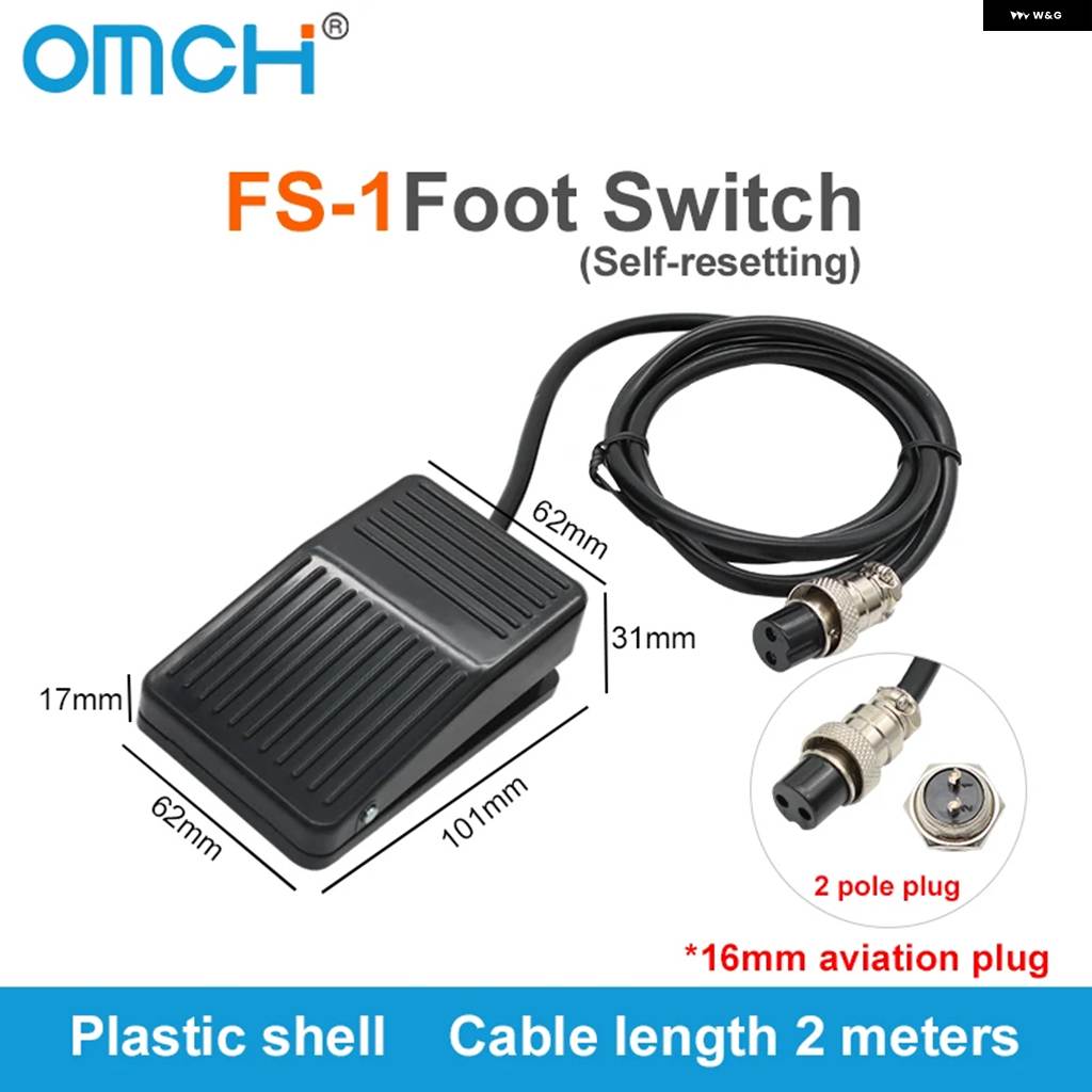 並行輸入品 OMCH フットスイッチ TFS-1/FS-1 1M/2M ケーブル 2/3極