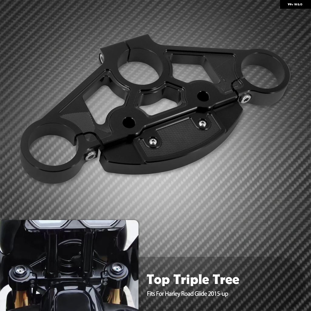 並行輸入品オートバイ バイク トップ トリプルツリー キット + イグニッション スイッチカバー ハーレー ツーリング ロードグライド FLTRX スペシャル_3
