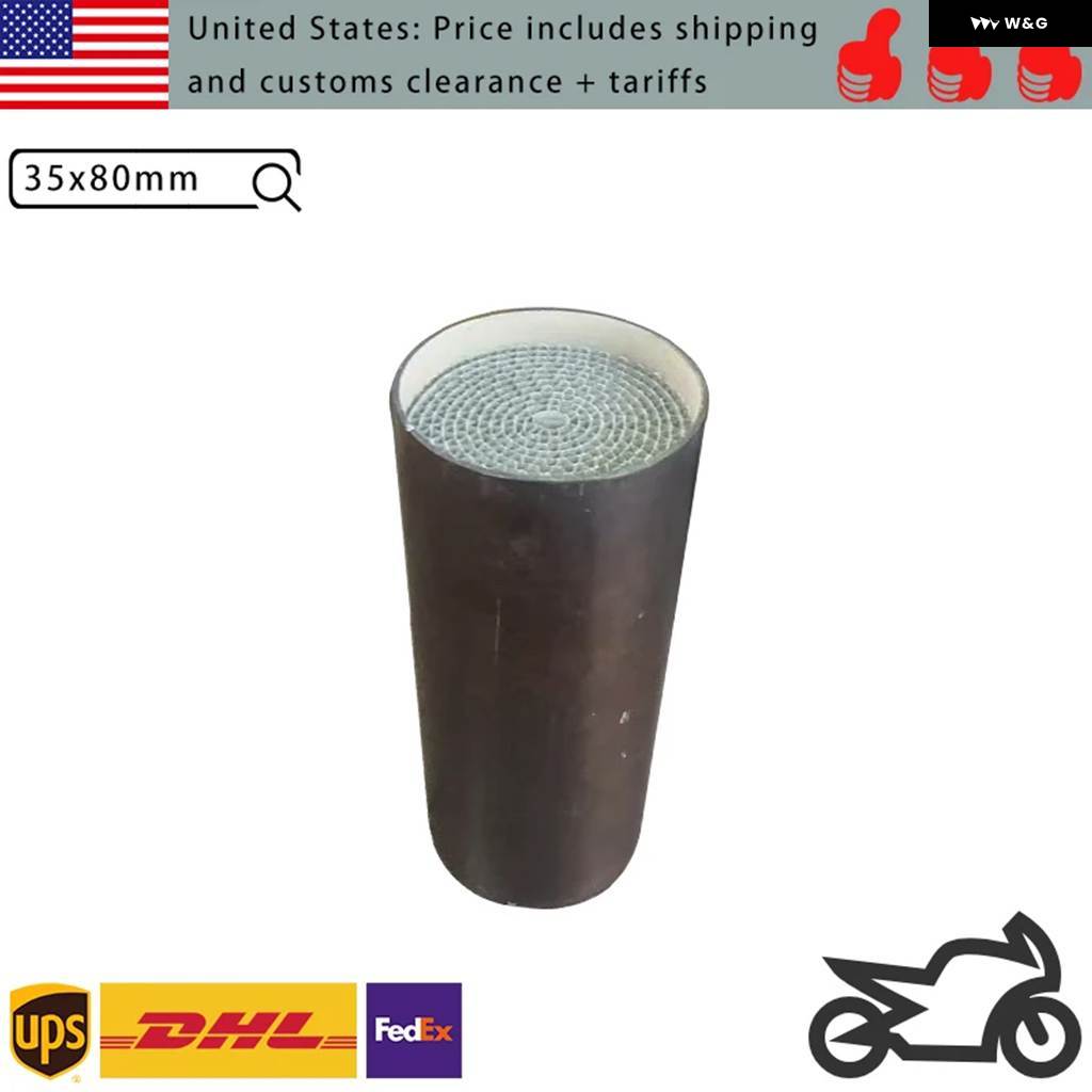 並行輸入品35X80MM バイク マフラー 高フロー EURO3 4 5 6 バイク 金属 触媒 200CPSI ハニカムコア触媒_1