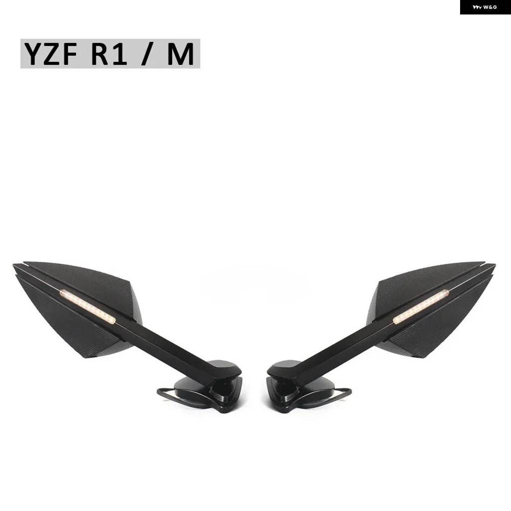 並行輸入品 2024 YZF-R1M 2020 - 2025 オートバイ CNCアルミリアビューミラー LEDウィンカー_1