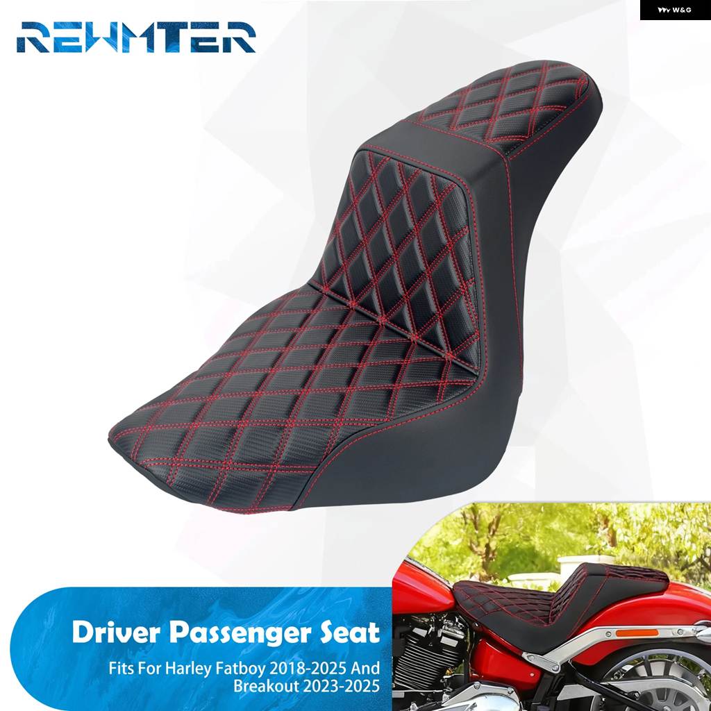 並行輸入品 オートバイ 運転席助手席前席後席ツーアップ用 クッション シート ハーレー ダビッドソン ソフテイル ファットボーイ_5