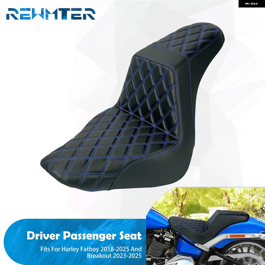 並行輸入品 オートバイ 運転席助手席前席後席ツーアップ用 クッション シート ハーレー ダビッドソン ソフテイル ファットボーイ_1