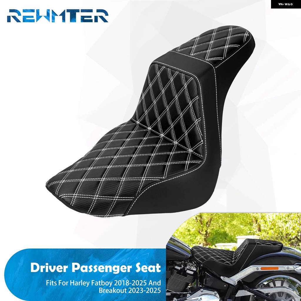 並行輸入品 オートバイ 運転席助手席前席後席ツーアップ用 クッション シート ハーレー ダビッドソン ソフテイル ファットボーイ_3