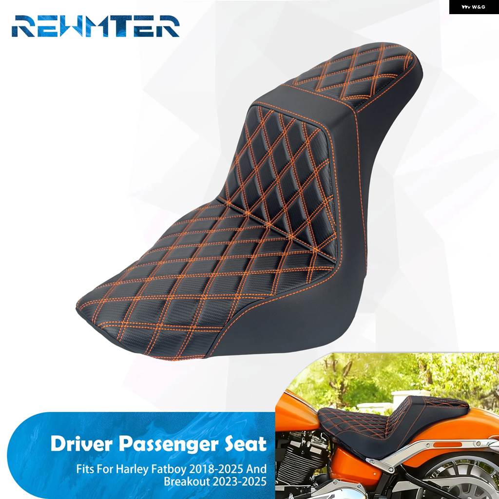 並行輸入品 オートバイ 運転席助手席前席後席ツーアップ用 クッション シート ハーレー ダビッドソン ソフテイル ファットボーイ_4