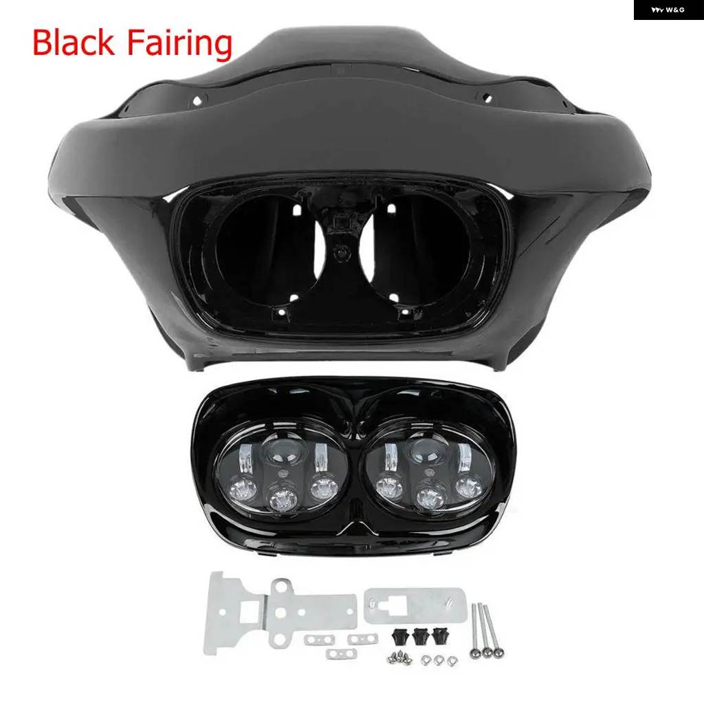 並行輸入品 オートバイ インナー/ アウター フェアリング 5.75インチ デュアルLED ヘッドライト ハーレー ロードグライド FLTR_6