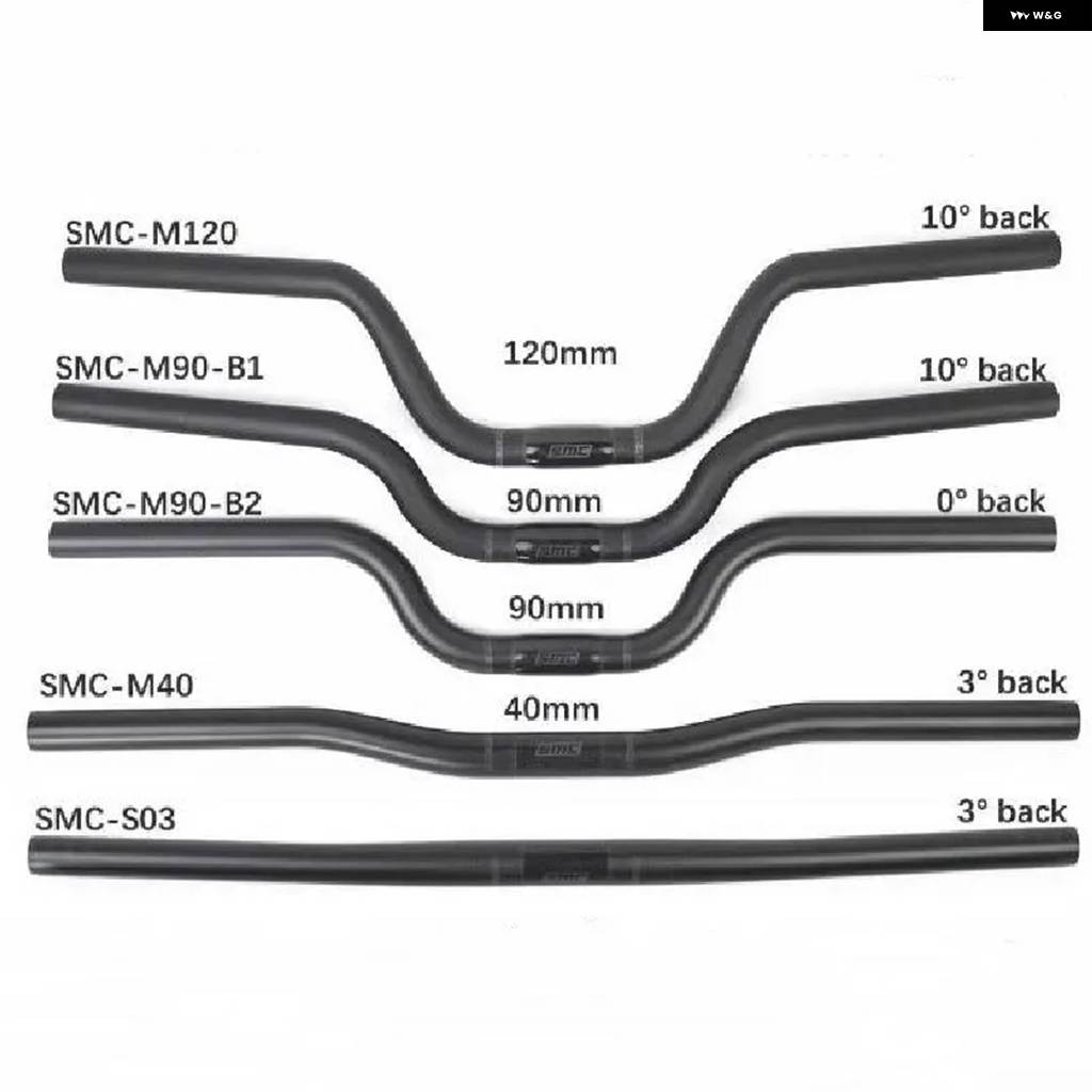 並行輸入品 SMCカーボン ハンドルバー 高さ120MM 傾斜レンジ10度 超