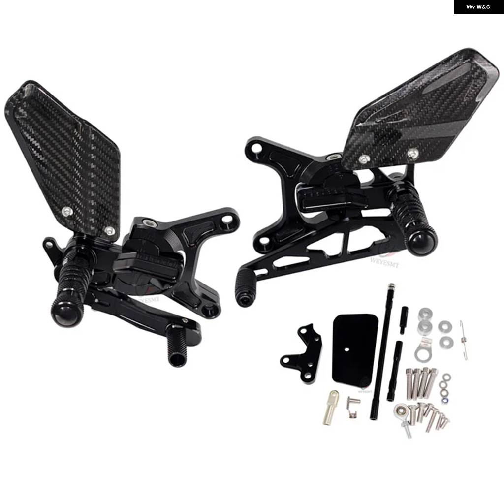 並行輸入品 カーボン バイク フットペグ レスト リアセット カワサキ ZX-6R 2019-2025_1